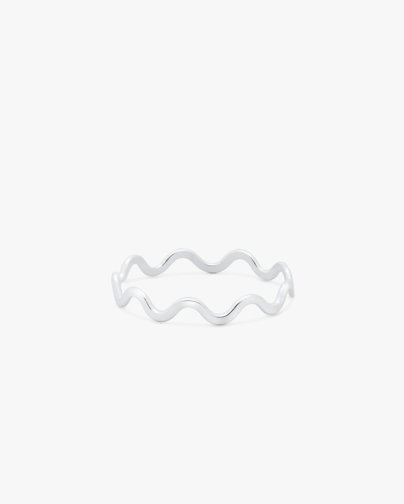 Silver Waveform Ring