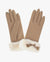 Wool Touch Gloves Cuff Camel