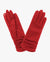 Wool Touch Gloves Wrist Red
