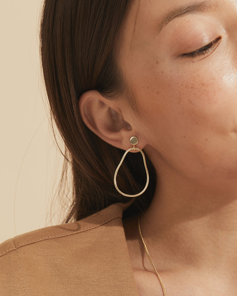 Clouds Brass Earrings