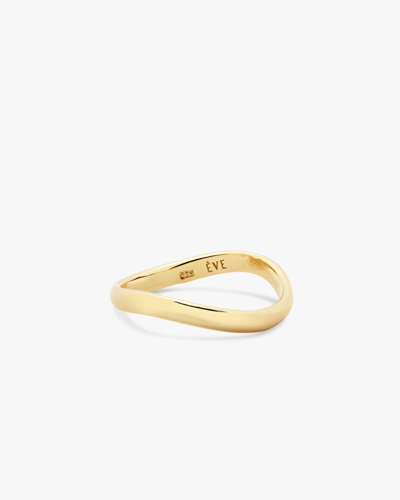 Golden Bowed Bend Ring