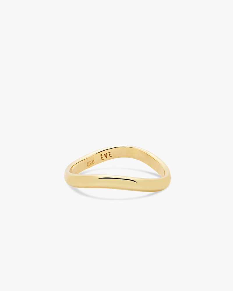 Golden Bowed Bend Ring