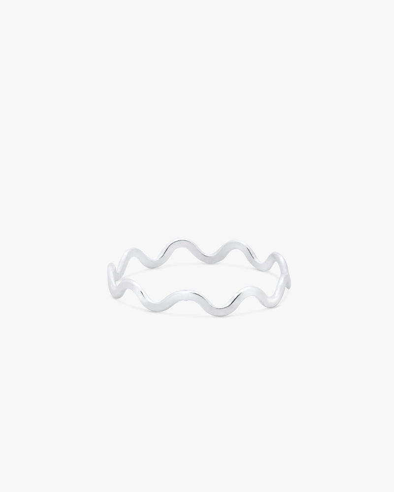 Silver Waveform Ring