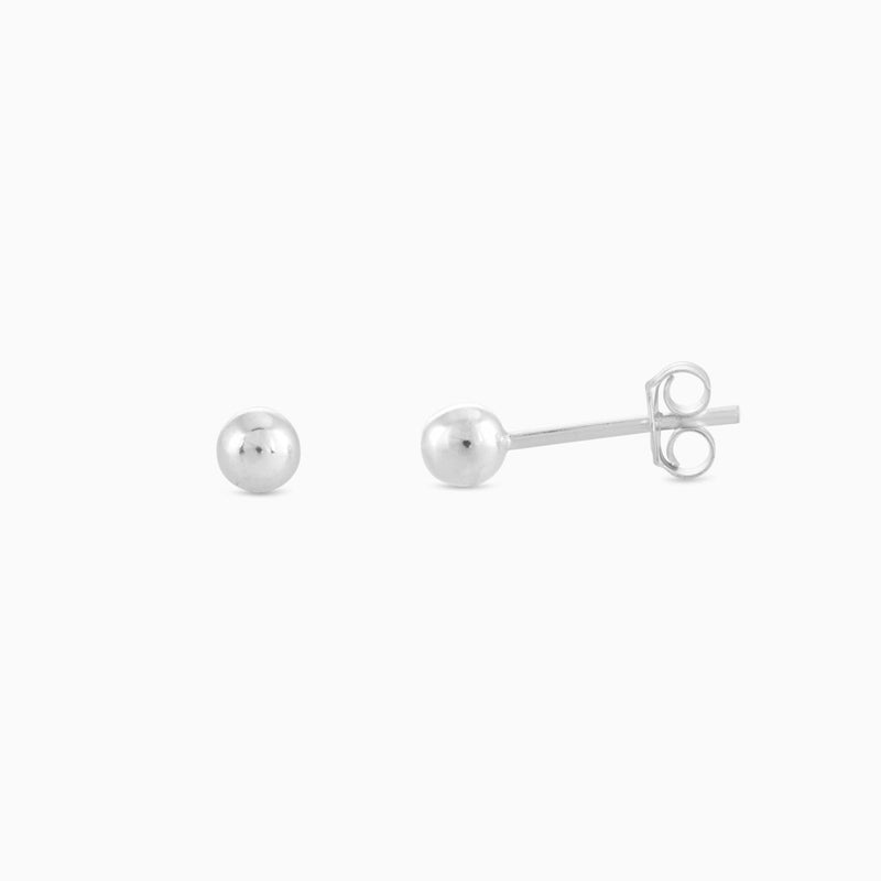 Silver Sphere Studs 4mm