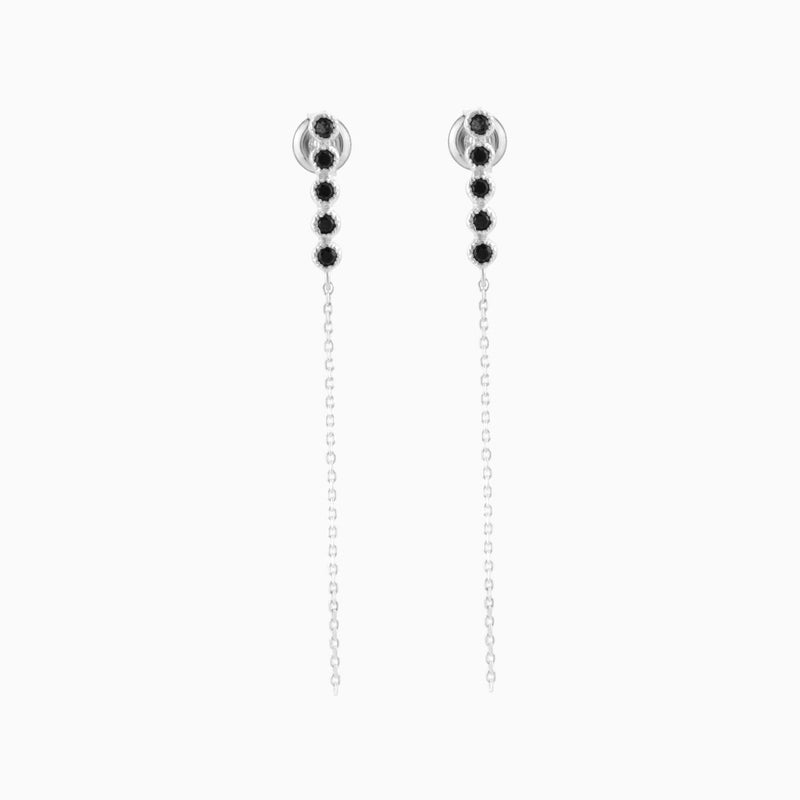 Grace Black Spinel Studs
