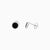 Black Spinel 8mm Studs