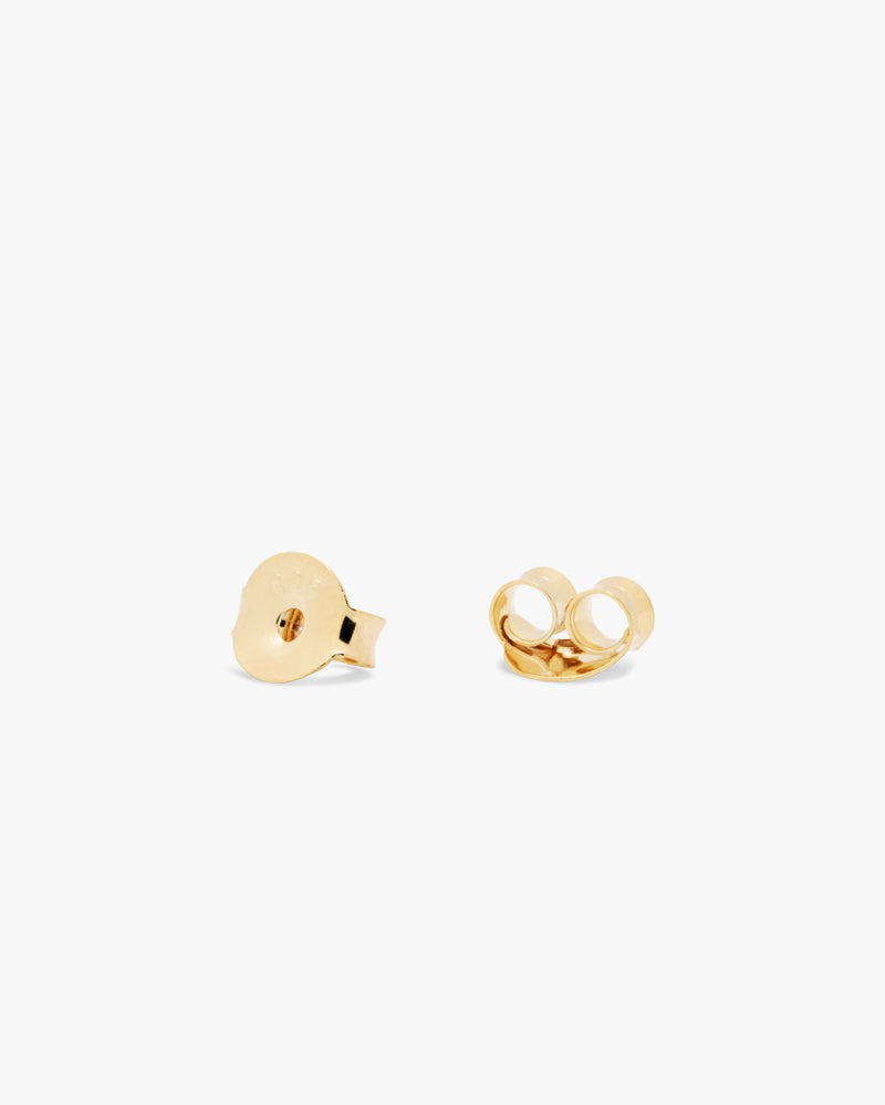 Golden Cubic Black Zirconia Stud Earrings