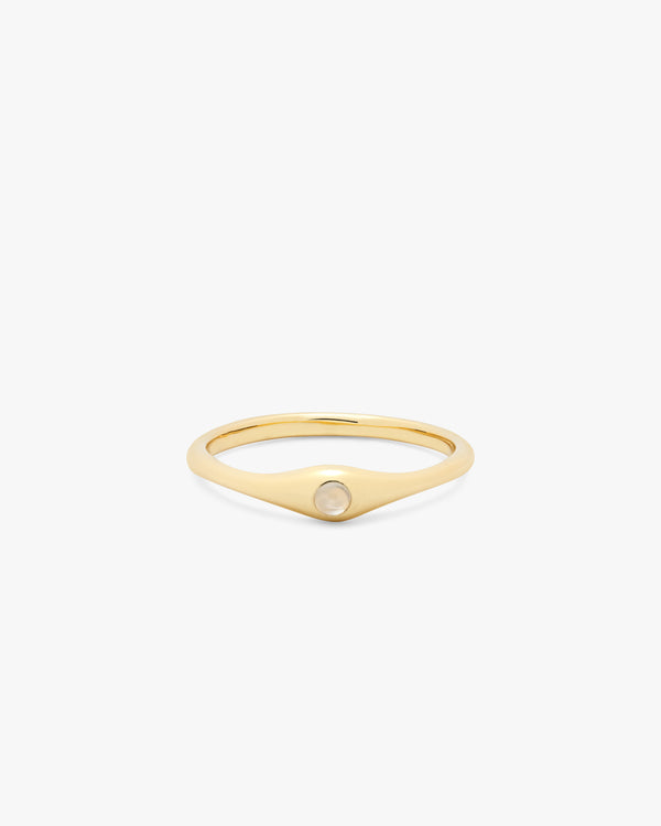 Golden Dome Moonstone Ring