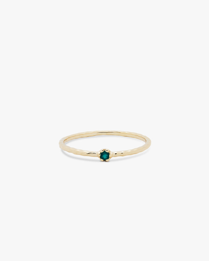 Golden Green Onyx Stackable Ring