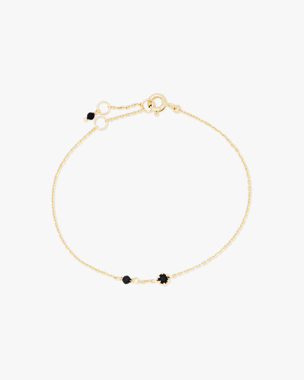 Golden Mini Black Onyx Bracelet