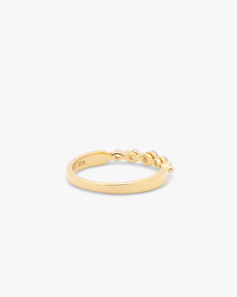 Golden White Zircon Ring