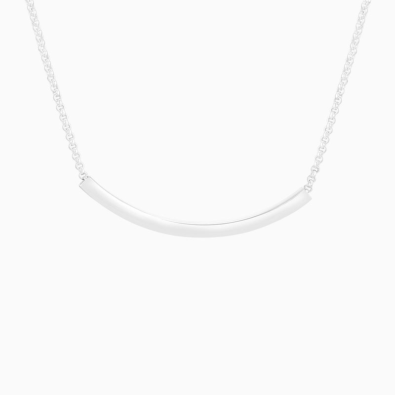 In Motion Silver Bar Necklace