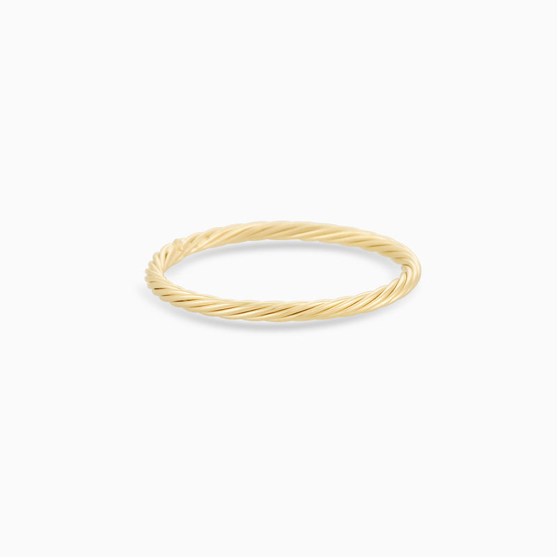 Golden Waterfall Braid Ring
