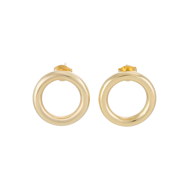 Golden Orbit Stud Earrings