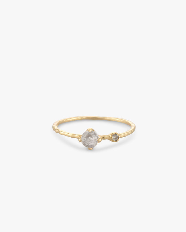 Golden Rainbow Moonstone/Labradorite Dome Ring