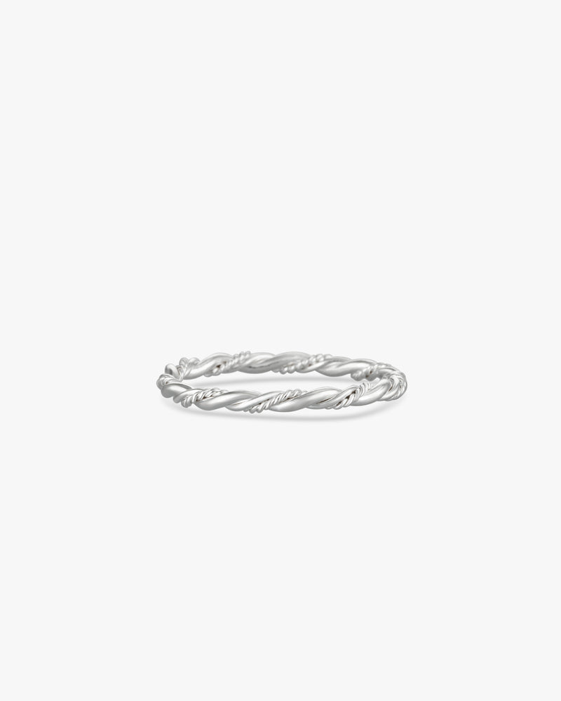 Silver Duo Twist Ring