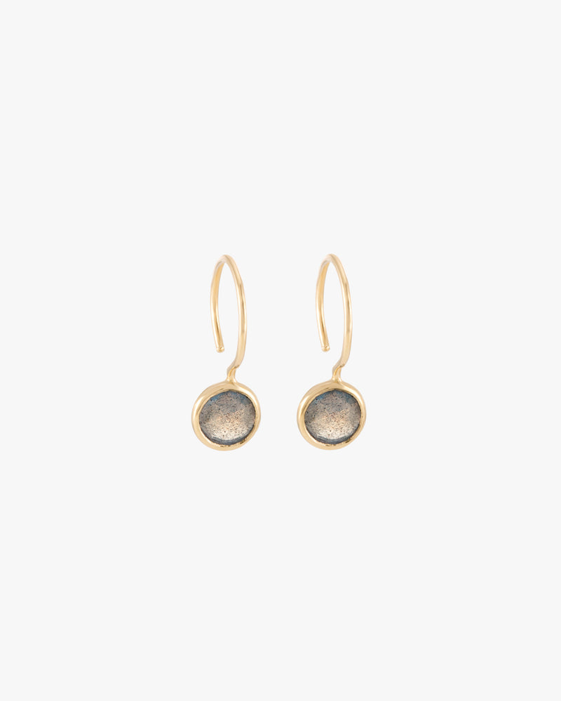 Golden Briolite Labradorite Earrings