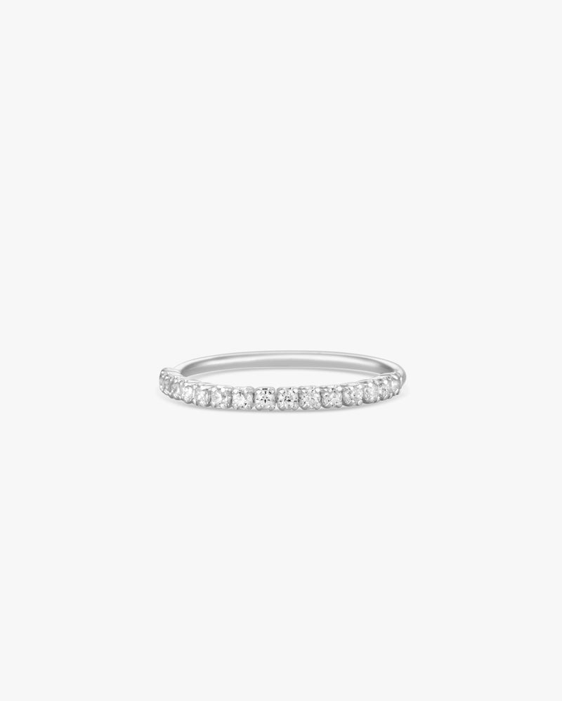 Silver Cubic White Zirconia Ring