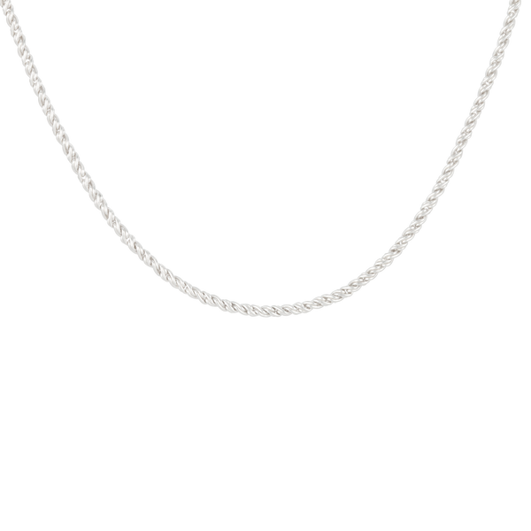 Silver Braided Chain Necklace