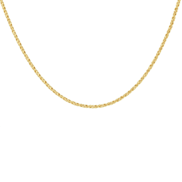 Golden Braided Chain Necklace
