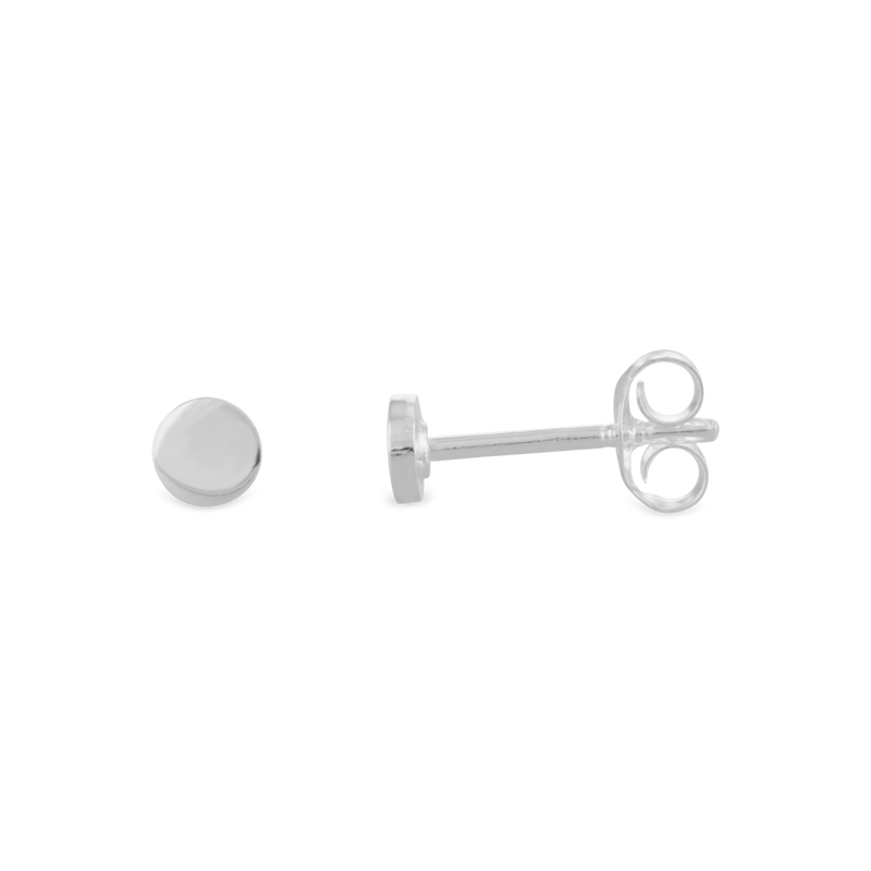 Silver Mini Dot Stud Earrings