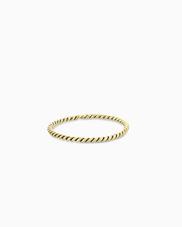 Twist Stackable Brass Ring