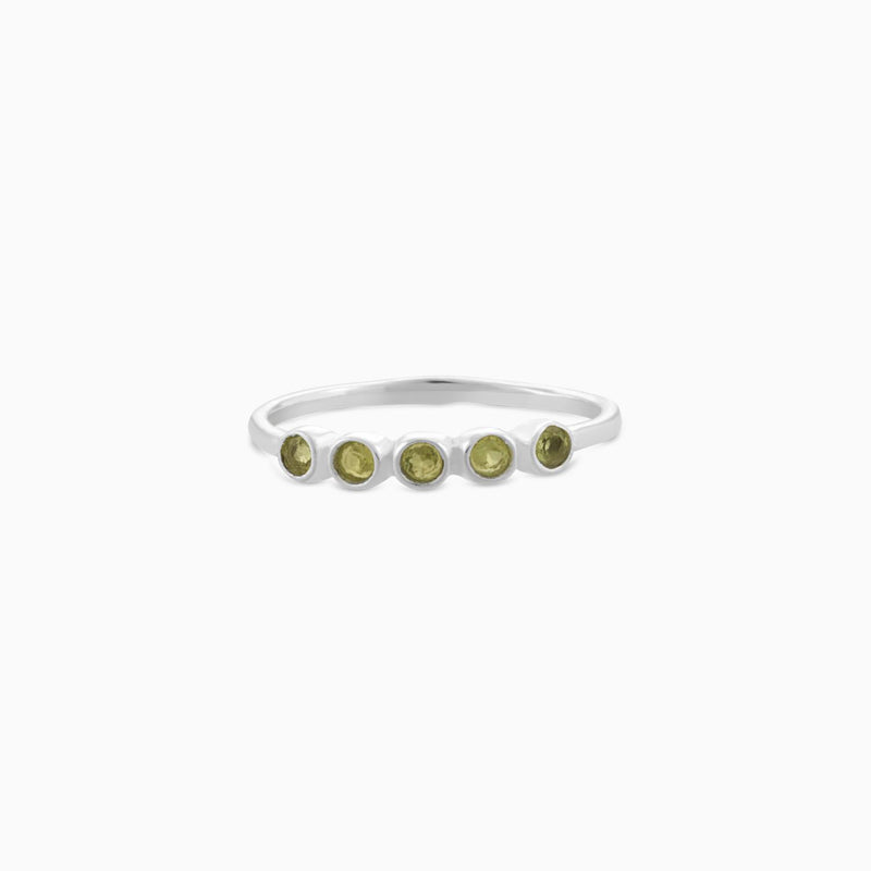 Peridot stackable Ring (5 Stones)