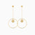 Golden Circle Sand Stud Earrings