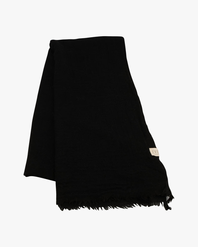 Black Wool/Silk Scarf